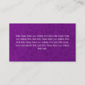 Paarse  Fleur De Lis-Visitekaartjes Visitekaartje (Achterkant)