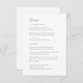 Paarse Fleur de Lis Wedding van het Franse Regent Informatiekaartje