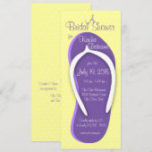 Paarse Flip Flop Vrijgezellenfeest Kaart (Voorkant / Achterkant)