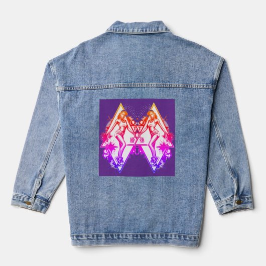 Paarse flip T&T-hip Denim Jacket (Achterkant)