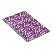  paarse flora Dianthus Barbatus patroon Notitieboek (Rechterzijde)