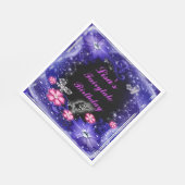 Paarse flora en fauna servet (Hoek)