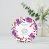 Paarse flora met ademhalingswand kaart (Staand voorkant)