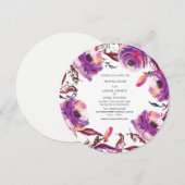 Paarse flora met ademhalingswand kaart (Voorkant / Achterkant)