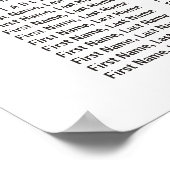 Paarse Floral 12 Tafel - Berichten - Zetel Poster (Hoek)