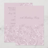 Paarse Floral 85e verjaardag Kaart (Voorkant / Achterkant)