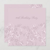 Paarse Floral 90e verjaardag Kaart (Voorkant / Achterkant)