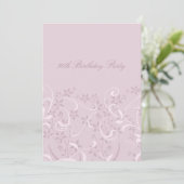 Paarse Floral 90e verjaardag Kaart (Staand voorkant)