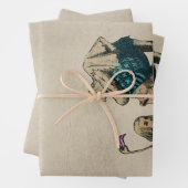 Paarse Floral Alice in Wonderland met Duchess Inpakpapier Vel (In situ)