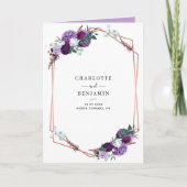 Paarse Floral All-in-One Botanische bruiloft (Voorkant)