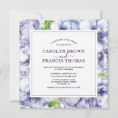 Paarse Floral Anemone Luxury Wedding Kaart (Voorkant)