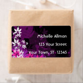 Paarse Floral Avery Label (Insitu)