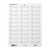 Paarse Floral Baby Elephant Return Address Label (Full Sheet)