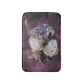 Paarse Floral Bath Mat (Voorkant Verticaal)