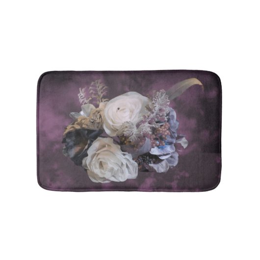 Paarse Floral Bath Mat (Voorkant)