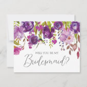 Paarse Floral... ben je mijn briefkaart (Voorkant)