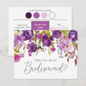 Paarse Floral... ben je mijn briefkaart (Voorkant / Achterkant)