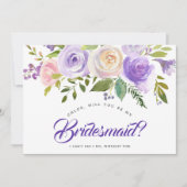 Paarse Floral... ben je mijn briefkaart (Voorkant)
