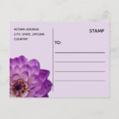 Paarse Floral ben je mijn matroos van eer? Uitnodiging Briefkaart (Achterkant)