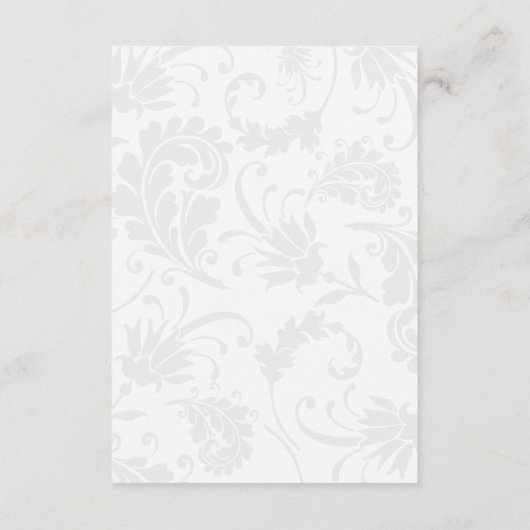 Paarse Floral Berries & Damask Wedding Reception Informatiekaartje (Achterkant)