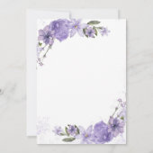 Paarse Floral Birthday Bedankkaart (Achterkant)