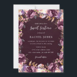 Paarse Floral Bloom Sweet 16 Uitnodiging<br><div class="desc">florale Sweet 61-uitvindingen in de Little Bayleigh Store.</div>
