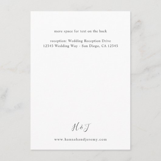 Paarse Floral Boho - Gegevens 2 Informatiekaartje (Achterkant)