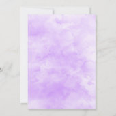 Paarse Floral Bridal Shower Kaart (Achterkant)