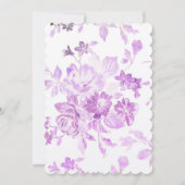 Paarse Floral Bridal Shower Kaart