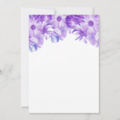 Paarse Floral Bridal Shower Kaart (Achterkant)