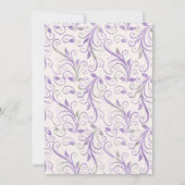 Paarse Floral Bridal Shower-uitnodiging Kaart (Achterkant)