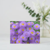 Paarse Floral Briefkaart (Staand voorkant)