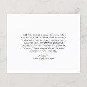 Paarse Floral Budget Weddenschap Hartelijk dank (Achterkant)