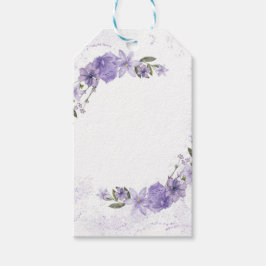 Paarse Floral Cadeaulabel