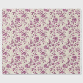  Paarse Floral Cadeaupapier (Vlak)