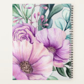 Paarse Floral Celebration of Life Guest Book Planner (Achterkant)