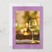 Paarse Floral Champagne Celebration of Life Foto Kaart (Achterkant)