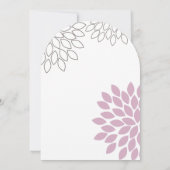 Paarse Floral Chrysanthemum Wedding Invitations Kaart (Achterkant)