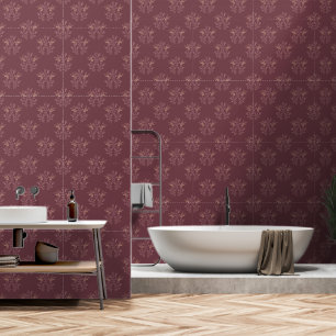 Paarse Floral Classic Elegant Behang