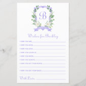 Paarse Floral Crest wil Baby (Voorkant)