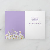 Paarse Floral Cross Christelijke reurrectie Dag Feestdagen Kaart (Binnen)