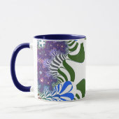 Paarse Floral Cross Mok (Links)
