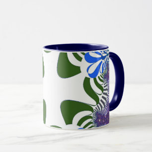 Paarse Floral Cross Mok