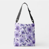 Paarse Floral Crossbody Tas (Voorkant)
