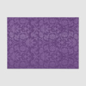 Paarse Floral Damask Tissuepapier (Voorkant)