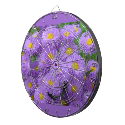 Paarse Floral Dartbord (Voorkant Rechts)