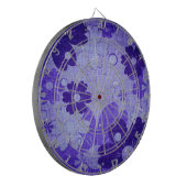 Paarse Floral  Dartbord (Voorkant Links)