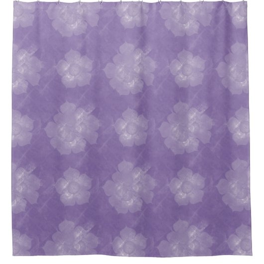 Paarse Floral Douchegordijn (Voorkant)