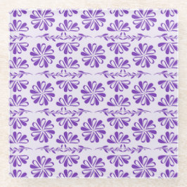 Paarse Floral Elegance Onderzetter