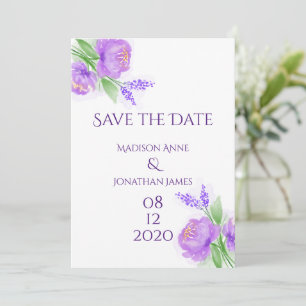 Paarse Floral Elegant Speciaal Lavender Chic Save The Date